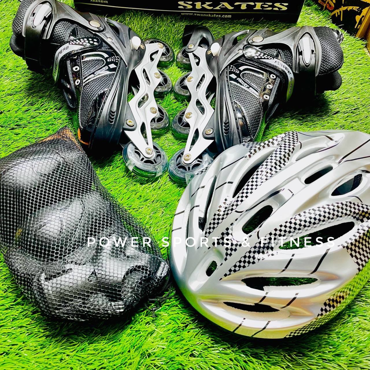 Picture of Skates Shoes Combo - Multicolor - 1 pair - Multicolor -  With Free Guards/Helmet - Sports Alpha