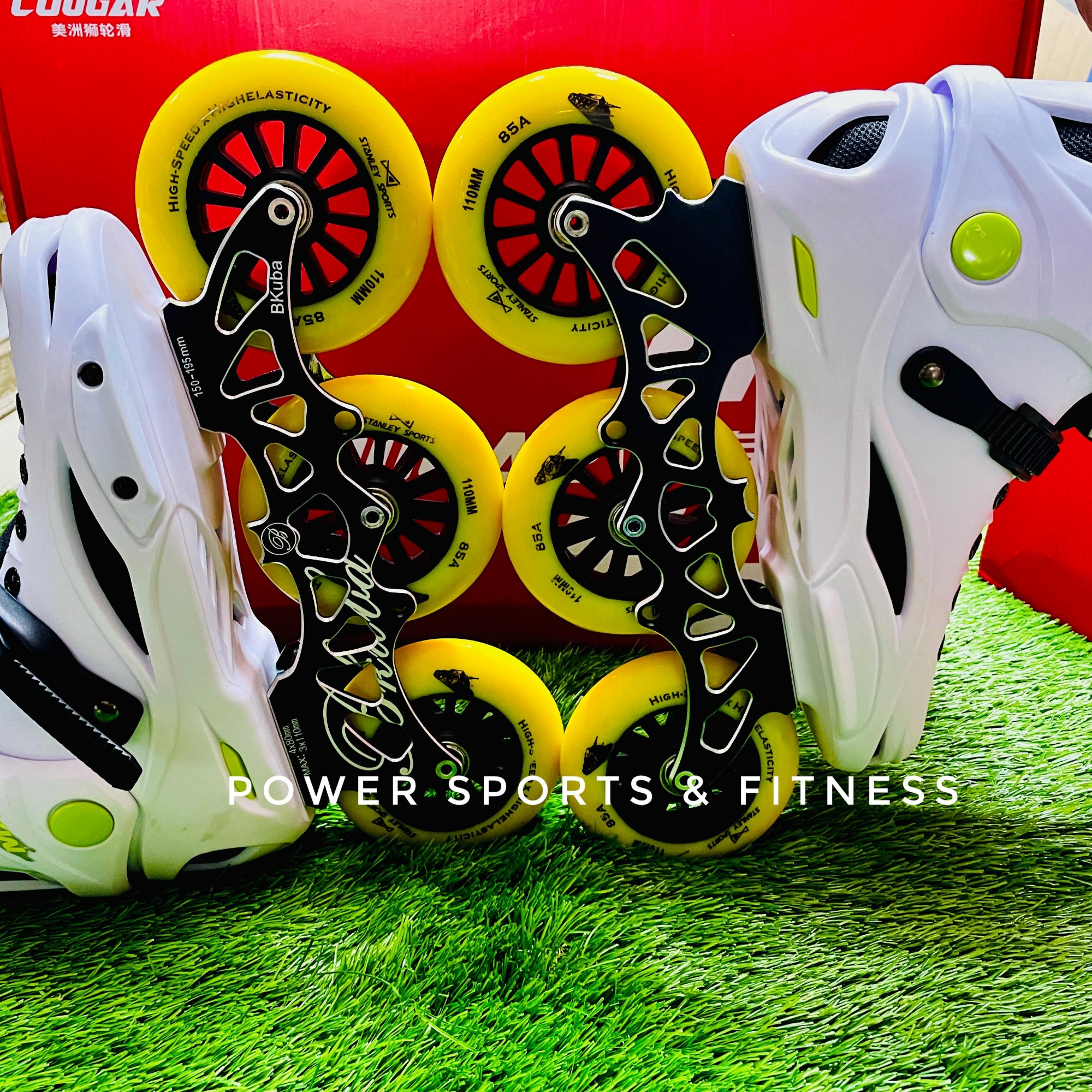 Picture of Professional Flagship Quality Racing Roller Inline Skating Shoes - 3 Wheels -  (40-44) - Boots For Adult - Sports Alpha Multicolor