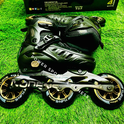 Picture of Inline Skating Shoes |  Professional |  Tian E |  3 Wheel Skate Shoes | 110mm Wheels | High Quality & Popular | Sports Alpha Black