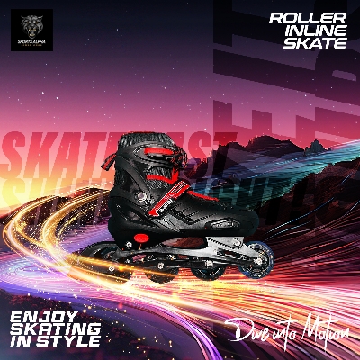 Picture of Roller Inline Skating Shoes - Multicolor - 1 Pair - Size (39-42) - High Quality - Sports Alpha Multicolor