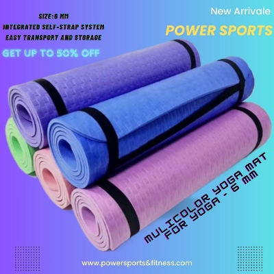 Picture of Yoga Mat | 6mm – Multicolor | New Eco-Friendly | Anti-Slip & Sweat-Resistant | Sports Alpha Multicolor