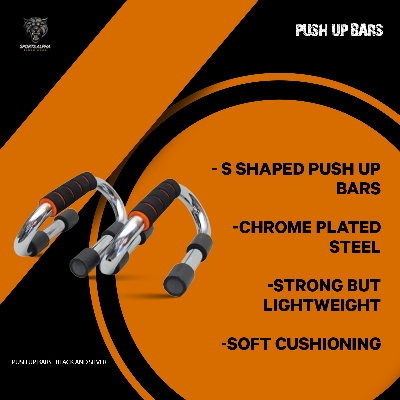 Picture of Push Up Bars - Black and Silver - 1 pcs - Sports Alpha Silver