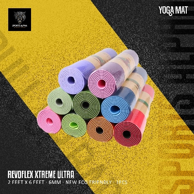 Picture of YOGA MAT | 2ft x 6ft – 6mm Thickness | New Eco-Friendly | 1 Piece | Sports Alpha Multicolor