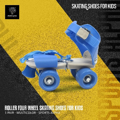 Picture of Roller Skate Shoes For Kids - 1 Pair - Multicolor - Four Wheel - Sports Alpha Multicolor