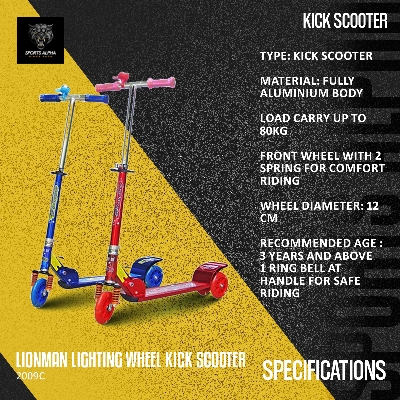 Picture of Scooter - Lionman - Lighting Wheel Kick - 2009C - Sports Alpha Multicolor