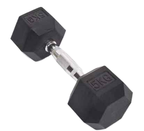 Picture of Hex Dumbbell - 5kg Dumbbell(1Pcs) - Black - Sports Alpha Black
