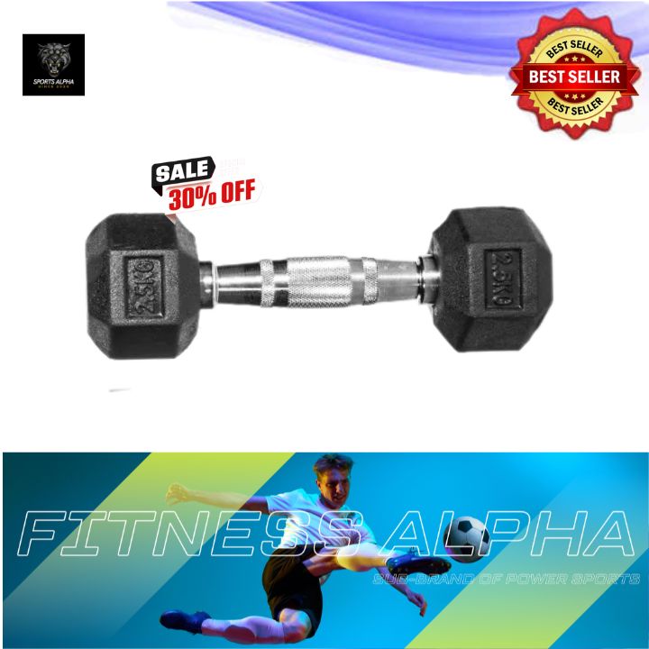 Picture of Hex Dumbbell - 2.5kg Dumbbell(1 Pair) - Black - Sports Alpha Black