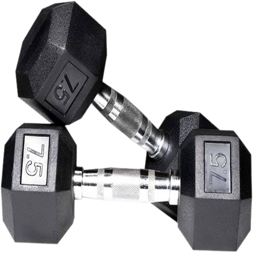 Picture of 15KG Hex Dumbbell - Premium Quality - 7.5 Kg - (2 Piece) - Sports Alpha Black