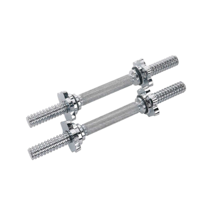 Picture of Dumbbell Stick 10 Inches Silver - 1 Pair - Chrome Plated Solid Steel Bar - Great Value - Upscaled Quality - Durable And Reliable Dumbbell Bar - Sports Alpha Silver