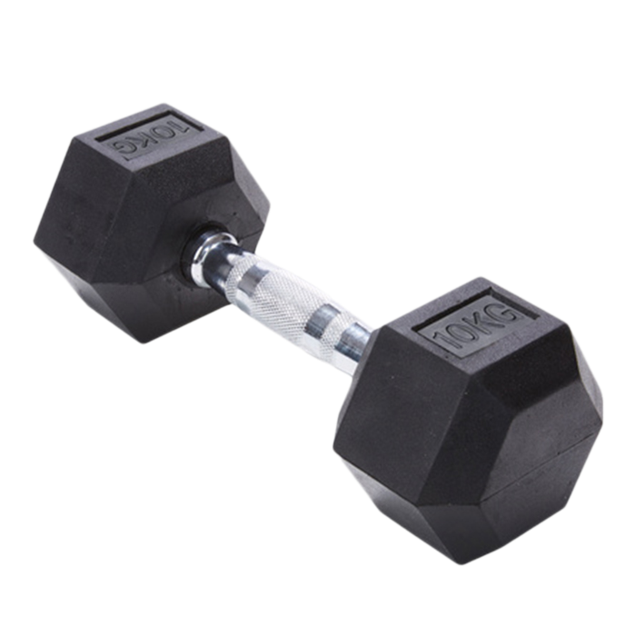 Picture of Hex Dumbbell - Premium Quality - 10Kg - (1 Piece) - Sports Alpha Black