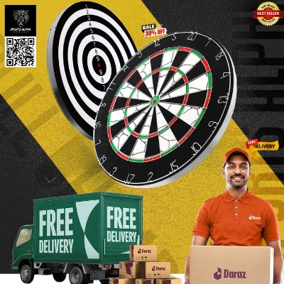 Picture of Dart Board - 12 Inch -  NINJA - N6356 - Black - Sports Alpha Multicolor