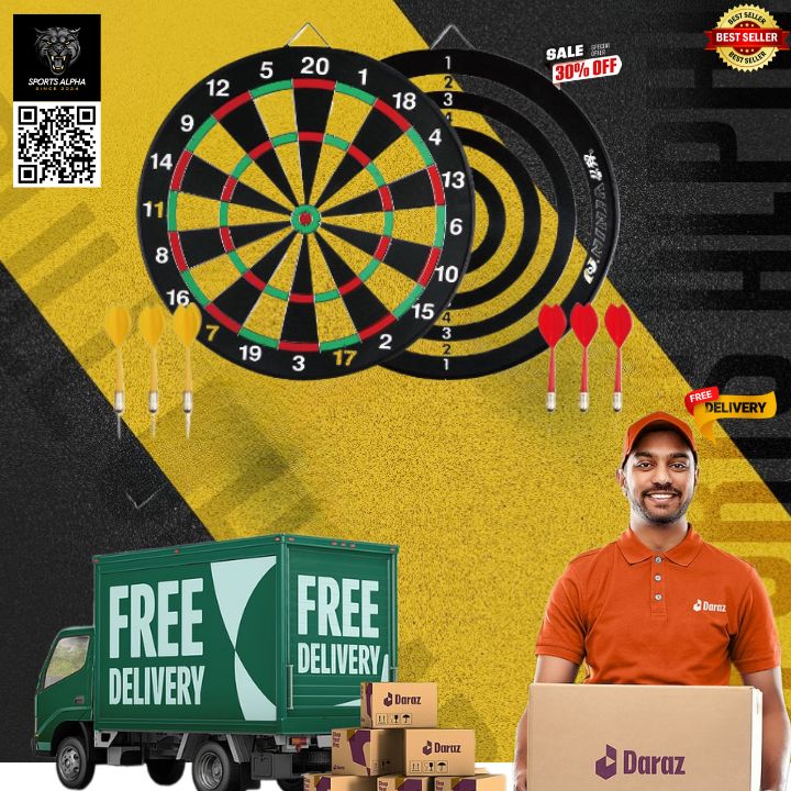 Picture of Dart Board - 15 Inch -  NINJA - N6356 - Black - Sports Alpha Multicolor