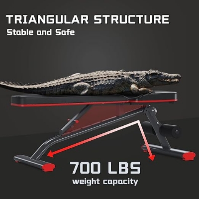 Picture of Adjustable Weight Bench | Brand – Mdikawe | Foldable Fitness & Workout Bench for Full Body Training | Sports Alpha Black