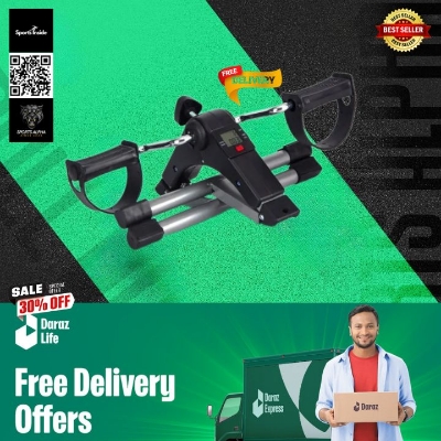 Picture of Mini Pedal Exerciser Bike |  Stay Active at Home or Office | Easy to Clean & Use |  Simple & Unique Fitness Tool | Sports Alpha Black