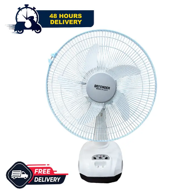 Picture of Defender KN-2916 China Fittings Rechargeable Fan AC/DC with LED Multi-Function - 16" White