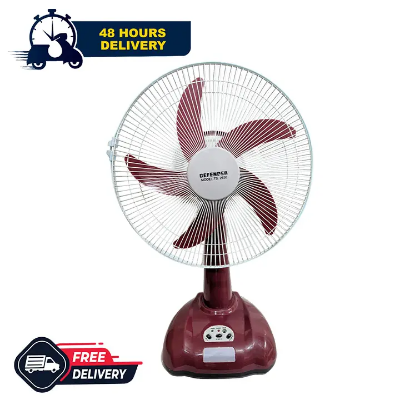 Picture of Defender TS-2926 Rechargeable Fan AC/DC with LED Multi-Function 16" Maroon