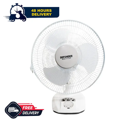 Picture of Defender KN-2912 Rechargeable Fan AC/DC with LED Multi-Function 12" White