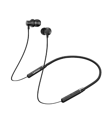 Buy Lenovo HE05 Wireless Bluetooth 5.0 in-Ear Neckband Earphones with Mic Black Online at Best Price