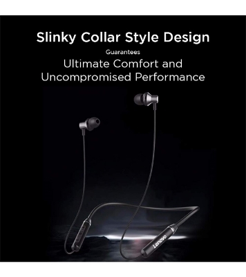 Buy Lenovo HE05 Wireless Bluetooth 5.0 in-Ear Neckband Earphones with Mic Black Online at Best Price