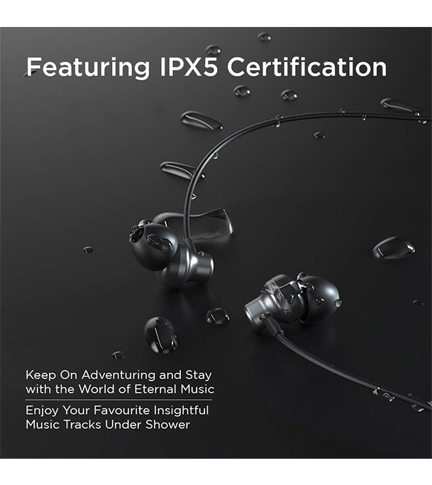 Buy Lenovo HE05 Wireless Bluetooth 5.0 in-Ear Neckband Earphones with Mic Black Online at Best Price