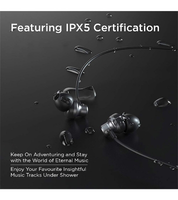 Buy Lenovo HE05 Wireless Bluetooth 5.0 in-Ear Neckband Earphones with Mic Black Online at Best Price