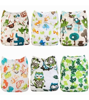 Buy Washable Reusable Cloth Baby Diaper with 1 Pad 3 Layer 1 Pc Mixed Online