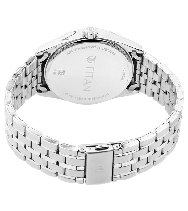 Buy TITAN NN1729SM05 Workwear Watch with Blue Dial & Metal Strap Online