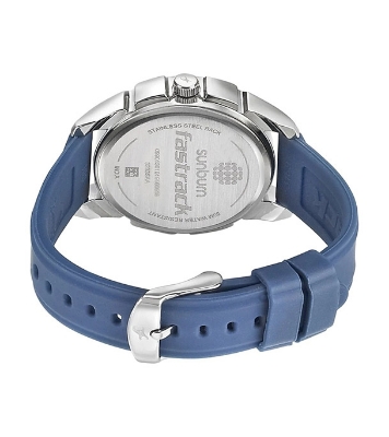 Buy Fastrack Nn3233sp01 Sunburn Watch Black And Blue Dial With Pu Strap Watch Online