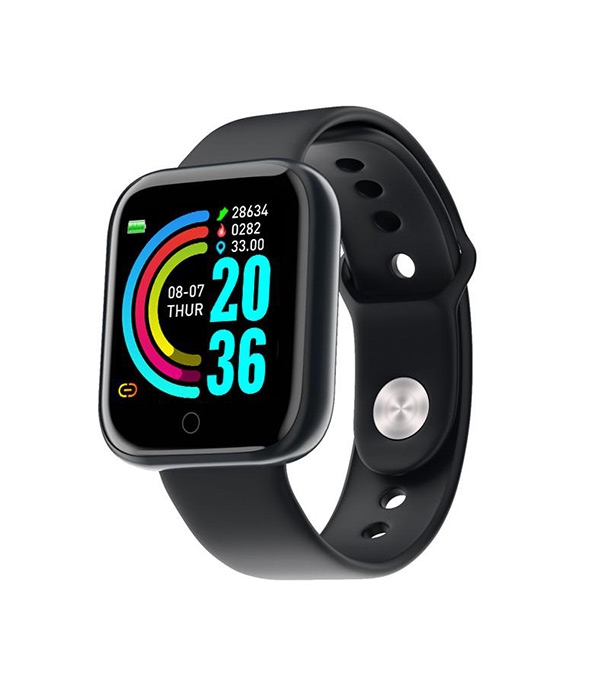 Buy Y68 Heart Rate Monitor Fitness Tracker Man Women Wearable IP67 Waterproof Smart watch Black Online at Best Price