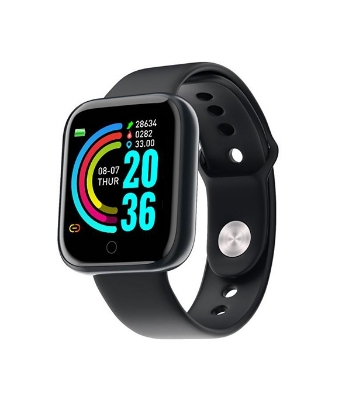 Buy Y68 Heart Rate Monitor Fitness Tracker Man Women Wearable IP67 Waterproof Smart watch Black Online at Best Price