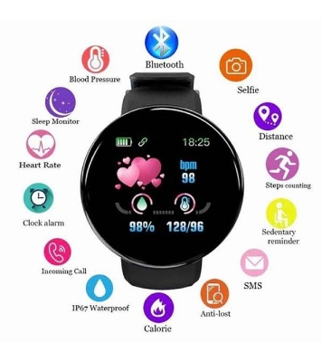 D18 Wireless Bluetooth Smart Watch 1.3 Inches IP65 Waterproof Sports Watch at Best Price in Bangladesh