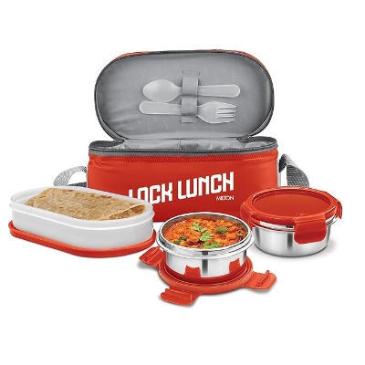 Picture of Milton Steel Softline Tiffin Lunch Box Set