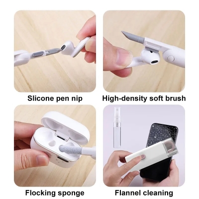 Picture of 7 in 1 touch screen cleaner brush Earbuds Earphone Cleaning Cleaning Tools Keyboard Cleaner Kit Airpod Screen Cleaner Pen kit