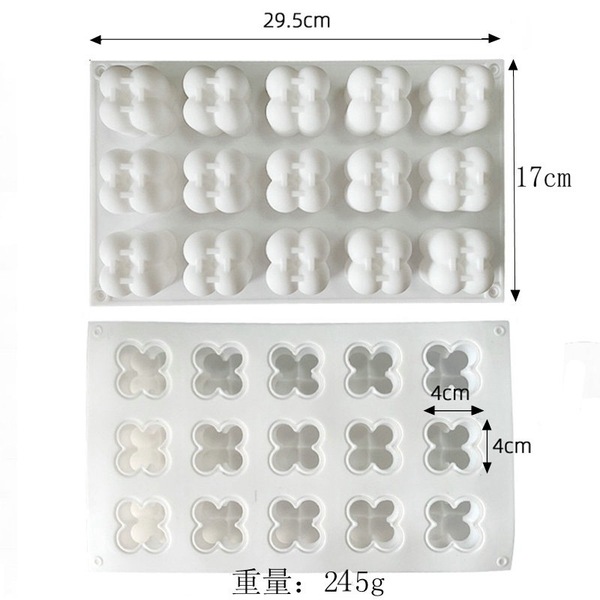 Picture of 15-Piece Rubik's Cube Mousse Mold Three-Dimensional Magic Ball Silicone Cake Mold DIY Creative Baking Aromatherapy Candle Mold