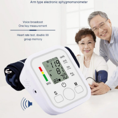 Picture of Digital Arm Blood Pressure Monitor Electronic 2.0-inch LCD Display Smart Voice BP Monitor Tonometer