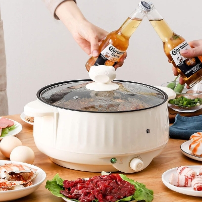 Picture of Prestige Electric Multicooker Multifunctional Rice Cooker Frying Pan Non-stick Cookware Multi Soup Hotpot for Kitchen Large Size 5.2 Litter