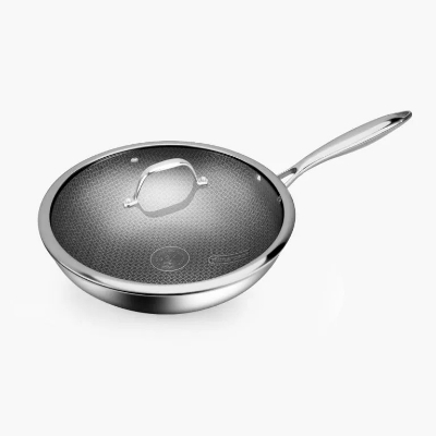 Picture of Amercook Aristo Pro 26cm SUS 304 Honeycomb Frypan With Lid