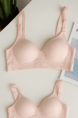 Picture of Comfortable and Breathable Padded Push Up Bra for Women Pink