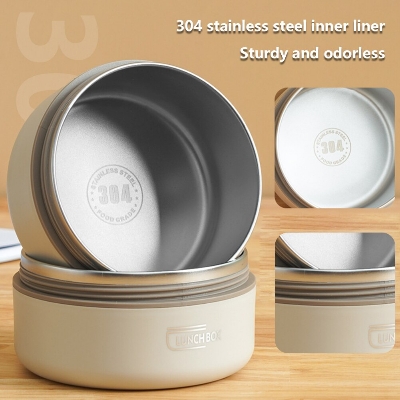 Picture of Bento Lunch Box Set Portable Keep Warm Lunch Container With Insulated Bag Stainless Steel Thermal Food Container Tableware