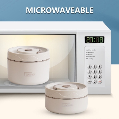 Picture of Bento Lunch Box Set Portable Keep Warm Lunch Container With Insulated Bag Stainless Steel Thermal Food Container Tableware