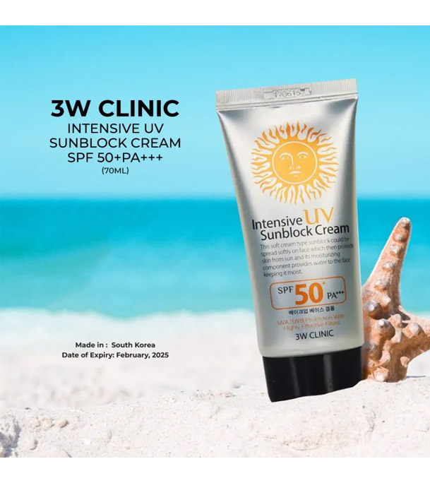 Buy 3W Clinic Intensive UV Sunblock Cream SPF 50+PA+++  in Bangladesh