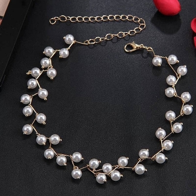 Picture of Beautiful White Pearl Choker Necklace For Young Girls And Women