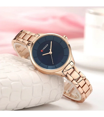 Buy CURREN 9015 Women's Watch Luxury Stainless Steel Ladies Watch - Rose Gold 