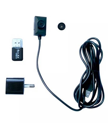 Spy Wire Button Camera with USB Cable