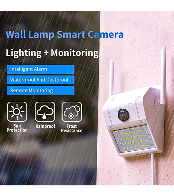 Wall Lamp Floodlight Outdoor Home Security Camera 