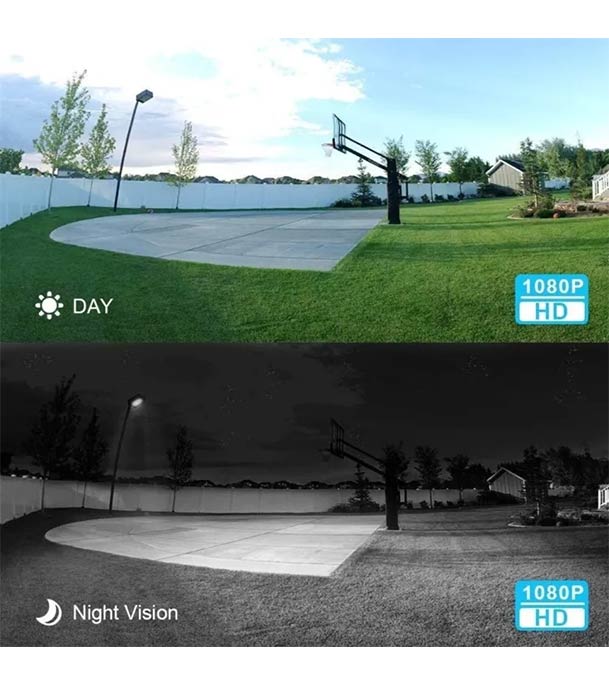 Wall Lamp Floodlight Outdoor Home Security Camera 