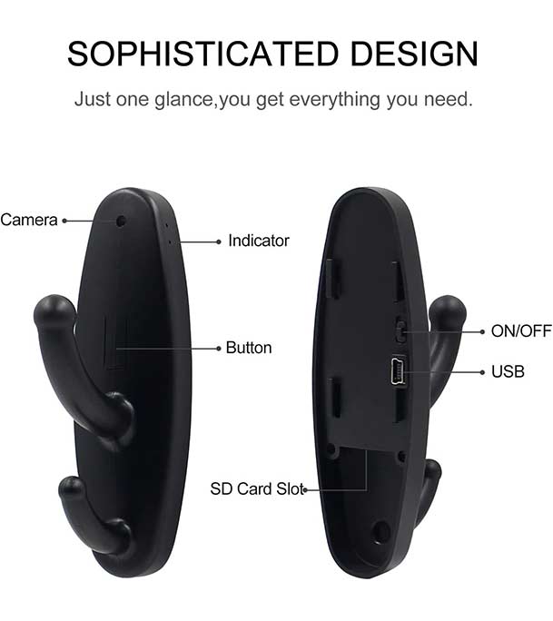 Buy Yumfond 32GB Spy Camera Clothes Hook, Mini Hidden Camera HD at Best Price in Bangladesh