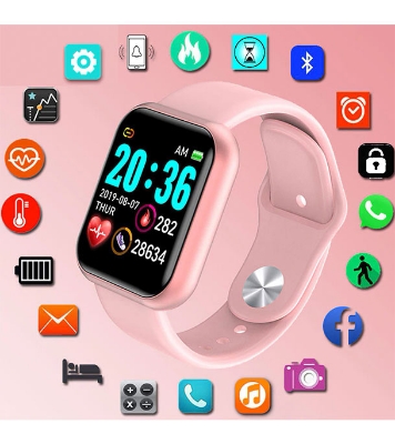 Buy Smartband Y68 Waterproof IP67 Smartwatch Pink at Best Price in Bangladesh