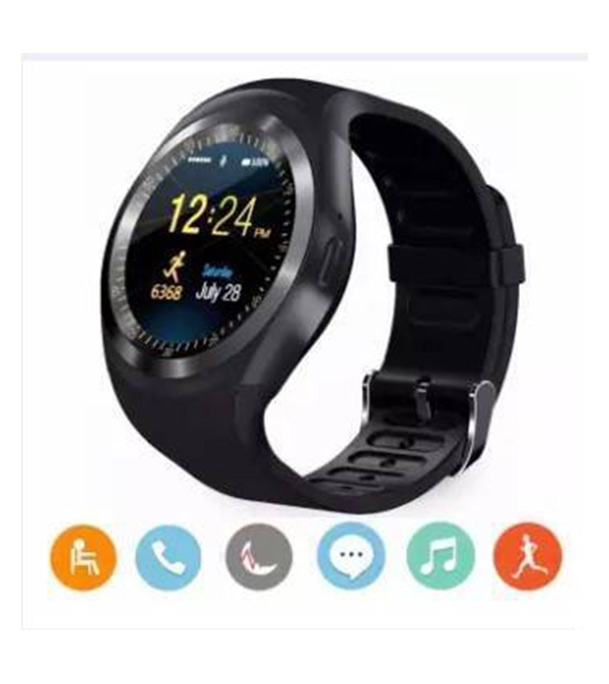 Y1 Sim Supported Mobile Smart Watch Black at Best Price in Bangladesh