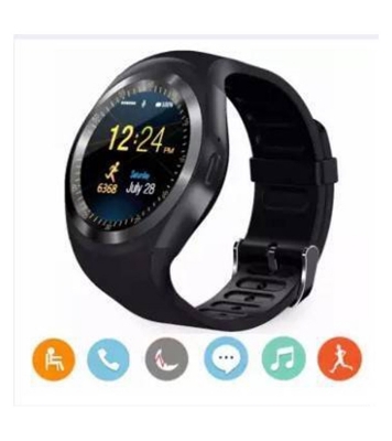 Y1 Sim Supported Mobile Smart Watch Black at Best Price in Bangladesh